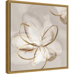 16" X 16" Transparent Beauty II By Eva Watts Framed Canvas Wall Art - Amanti Art