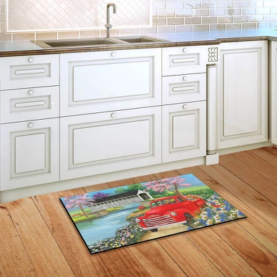 Spring Covered Bridge Doormat Pickup Truck Indoor Outdoor 30" X 18" Briarwood Lane 5 Spring Covered Bridge Doormat Pickup Truck Indoor Outdoor 30" X 18" Briarwood Lane - Image 3