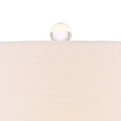 360 Lighting Solange Modern Table Lamps 25" High Set Of 2 Stacked Crystal Glass Silver White Tapered Drum Shade For Bedroom Living Room Nightstand -Home Decoration Series GUEST cee4c8a9 604a 48bf a94e 4d83b38b46c9