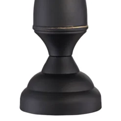 Regency Hill Ben Rustic Farmhouse Table Lamps 25" High Set Of 2 Dark Bronze Metal Beige Linen Drum Shade For Bedroom Living Room Bedside Nightstand -Home Decoration Series GUEST cf0e43ba fd6b 4599 96be 6b0debc7b87d