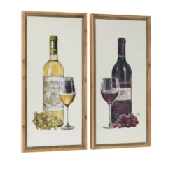 Farmhouse Wood Wine Framed Wall Art Set Of 2 Brown - Olivia & May 15 Farmhouse Wood Wine Framed Wall Art Set Of 2 Brown - Olivia & May -Home Decoration Series GUEST cf86eea4 ea35 44b7 8e70 aca1fd83b5c0
