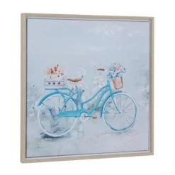 Canvas Bike Handmade Framed Wall Art With Tan Frame Blue - Olivia & May 11 Canvas Bike Handmade Framed Wall Art With Tan Frame Blue - Olivia & May -Home Decoration Series GUEST d288de6e 6cf3 4c34 82f8 bd4dcbc58112