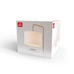 58" Brass Floor Lamp With White Linen Shade - Globe Electric -Home Decoration Series GUEST d42b88c5 eb56 44cc 82c5 c5c23582bb61