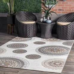 NuLOOM Andi Textured Geometric Indoor And Outdoor Patio Area Rug