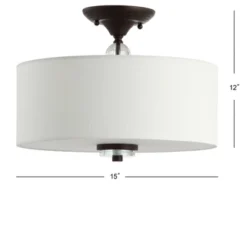15" Metal/Crystal Marc Semi Flush Mount (Includes Energy Efficient Light Bulb) - JONATHAN Y 10 15" Metal/Crystal Marc Semi Flush Mount (Includes Energy Efficient Light Bulb) - JONATHAN Y -Home Decoration Series GUEST d4c4f939 df67 431e bdb6 c334e2080f72