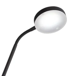 360 Lighting Taylor Modern Torchiere Floor Lamp With Side Light 72" Tall Satin Black LED Adjustable For Living Room Reading Bedroom Office House Home -Home Decoration Series GUEST d4ceb23e 77f6 419c a470 ad1f10e3e61d