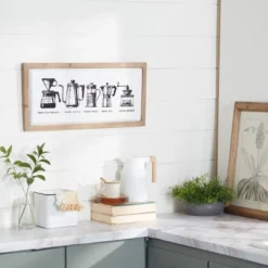 Metal Kitchen Wall Decor With Brown Frame White - Olivia & May -Home Decoration Series GUEST d51a4146 3043 4910 9e00 c066eb1c9fed