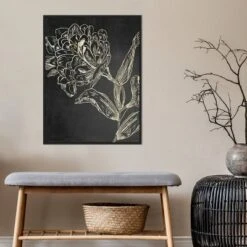 22" X 30" Golden Flower Folklore II By Asia Jensen Framed Canvas Wall Art Black - Amanti Art -Home Decoration Series GUEST d6ca03b0 e185 4f17 a5bd 1933b7a51968