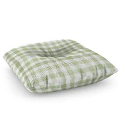 Ninola Design Watercolor Gingham Salad Green Floor Pillow - Deny Desings -Home Decoration Series GUEST da86cbb7 f3ea 4bd4 81cc 0b9c8a281220