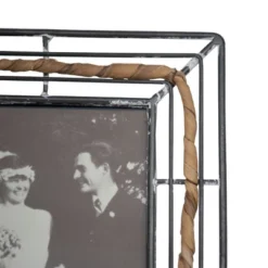 Antiqued Black Wire 4x6 Inch Metal Decorative Picture Frame - Foreside Home & Garden