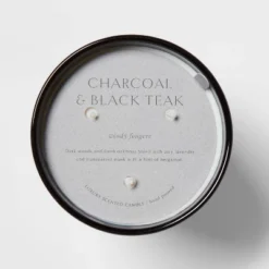 Colored Vase Glass With Dustcover & Black Teak Candle Black - Threshold™ 12 Colored Vase Glass With Dustcover & Black Teak Candle Black - Threshold™ -Home Decoration Series GUEST db5f0a77 3d4b 4811 aeb9 5e16fded9c82