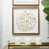 Paper Mache Geometric Handmade 3D Molded Art Shadow Box With Gold Accent And Wooden Frame White - The Novogratz -Home Decoration Series GUEST db847ea7 d159 475e aa33 2ca4f33f54fa