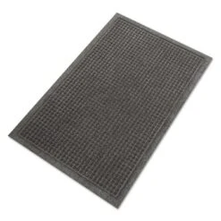 3'x10' Rectangle Solid Plastic Floor Mat Black - Guardian -Home Decoration Series GUEST db918411 9b0f 47e9 ac20 50c47d0f0042