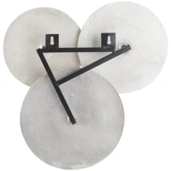 Aluminum Plate Wall Decor With Textured Pattern Silver - Olivia & May -Home Decoration Series GUEST dd07bd6f 1c6a 408e a10c 4765c5e94a72