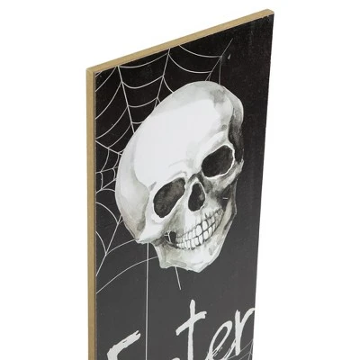Northlight 36" Enter At Your Own Risk Wood Halloween Wall Sign 5 Northlight 36" Enter At Your Own Risk Wood Halloween Wall Sign - Image 3