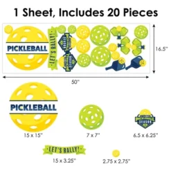 Big Dot Of Happiness Let’s Rally - Pickleball - Peel And Stick Sports Decor Vinyl Wall Art Stickers - Wall Decals - Set Of 20 13 Big Dot Of Happiness Let’s Rally - Pickleball - Peel And Stick Sports Decor Vinyl Wall Art Stickers - Wall Decals - Set Of 20 -Home Decoration Series GUEST df4277b2 9d59 4a10 af6b a7cb2f20ddde