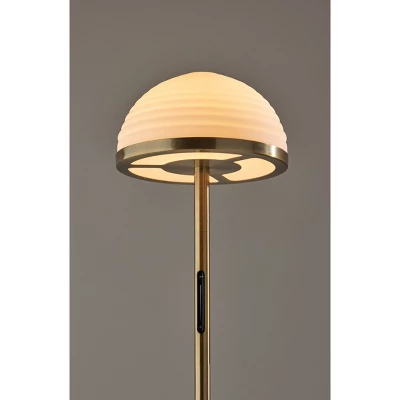 Juliana Floor Lamp With Smart Switch Antique Brass (Includes LED Light Bulb) - Adesso 4 Juliana Floor Lamp With Smart Switch Antique Brass (Includes LED Light Bulb) - Adesso - Image 2