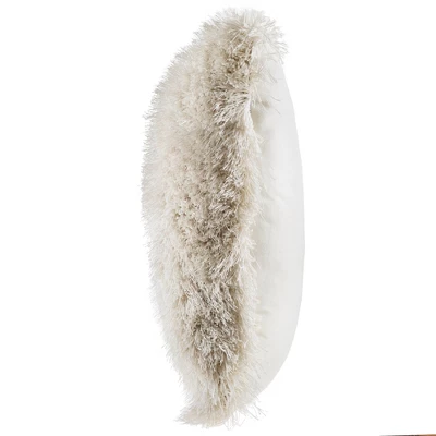 Fuzzy Oversized Throw Pillow - Shag Faux Fur Glam Decor - Plush Square Accent Or Floor Pillow For Bedroom, Living Room, Or Dorm By Lavish Home (Beige) 6 Fuzzy Oversized Throw Pillow - Shag Faux Fur Glam Decor - Plush Square Accent Or Floor Pillow For Bedroom, Living Room, Or Dorm By Lavish Home (Beige) - Image 4