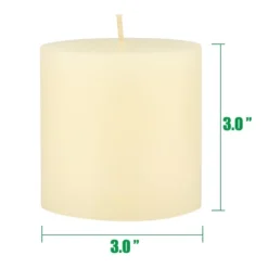 6pk Unscented Flat Top Smooth Pillar Candles Ivory - Stonebriar Collection -Home Decoration Series GUEST e186afdd 2e14 4cc0 bedb d79decba4f00