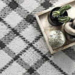 NuLOOM Linda Machine Washable Plaid Area Rug -Home Decoration Series GUEST e19bdaf6 f485 47ed 99f0 da9f169fab35