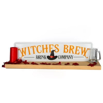 National Tree Company 31" Halloween “Witches Brew" Metal Wall Sign 6 National Tree Company 31" Halloween “Witches Brew" Metal Wall Sign - Image 4