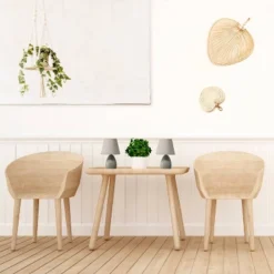 9.45" 2pk Petite Ceramic Oblong Bedside Table Desk Lamps With Matching Tapered Drum Shade Gray - Creekwood Home -Home Decoration Series GUEST e2481e64 b847 4a7e 8a17 8c6eab22b380