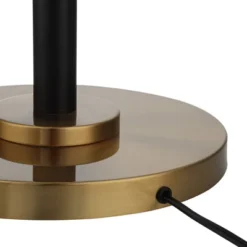 Possini Euro Design Modern Torchiere Floor Lamp LED 72" Tall Black Antique Brass White Glass Shade For Living Room Reading Uplight -Home Decoration Series GUEST e3828f70 0912 4d01 b354 a2ea0eb97d4d