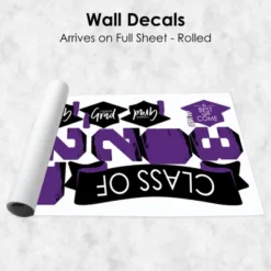 Big Dot Of Happiness Purple Class Of 2023 Graduation Party Wall Decals Set Of 20 -Home Decoration Series GUEST e47d8fb9 b326 4649 a196 64e1b5647b7f