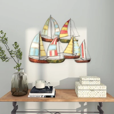 Coastal Metal Transportation Wall Decor Multi Colored - Olivia & May 7 Coastal Metal Transportation Wall Decor Multi Colored - Olivia & May - Image 5