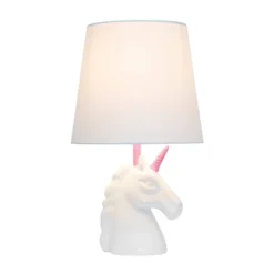 Sparkling Unicorn Table Lamp Pink/White - Simple Designs