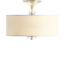 15" Metal/Crystal Marc Semi Flush Mount (Includes Energy Efficient Light Bulb) - JONATHAN Y 13 15" Metal/Crystal Marc Semi Flush Mount (Includes Energy Efficient Light Bulb) - JONATHAN Y -Home Decoration Series GUEST e6233286 ff73 4112 b939 00238024e311
