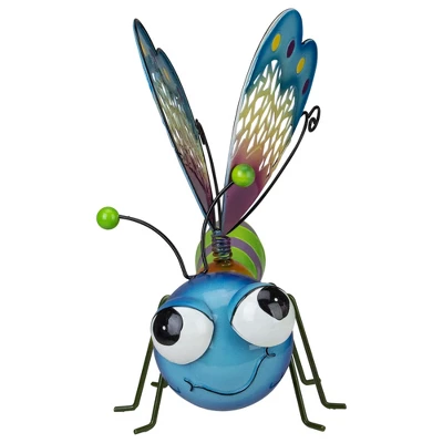 Napco 10" Large Muliti-Color Metal Smiling Butterfly Outdoor Garden Figurine 4 Napco 10" Large Muliti-Color Metal Smiling Butterfly Outdoor Garden Figurine - Image 2