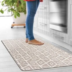World Rug Gallery Modern Geometric Anti-Fatigue Standing Mat -Home Decoration Series GUEST e679411a e103 46fa bbee 2cc3cb59085d