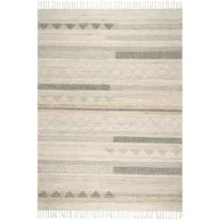 NuLOOM Geometric Stripes Wool Tassel Area Rug 25 NuLOOM Geometric Stripes Wool Tassel Area Rug -Home Decoration Series GUEST e6fa0bfc 3169 4e9c 9052 0b98dfb75bd6
