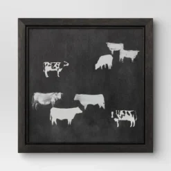 (Set Of 2) 12" X 12" Cow Collection II Framed Wall Canvases - Threshold™ -Home Decoration Series GUEST eba1d89c 78cc 4c5b 8c67 3a03cc2b6c22