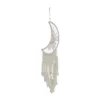 42" X 14" Cotton Macrame Handmade Intricately Woven Dreamcatcher Wall Decor With Beaded Fringe Tassels White - Olivia & May
