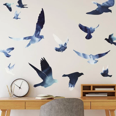 Birds In Flight Peel And Stick Giant Wall Decal - RoomMates 3 Birds In Flight Peel And Stick Giant Wall Decal - RoomMates