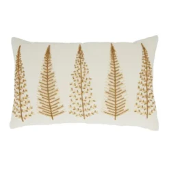 Saro Lifestyle Merry And Bright Beaded Christmas Trees Poly Filled Throw Pillow -Home Decoration Series GUEST ed7bdeda 780d 445d b5cd fa8906d3a770