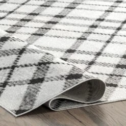 NuLOOM Linda Machine Washable Plaid Area Rug -Home Decoration Series GUEST ed9a2631 3d0a 41aa bfd9 8aaf9865081f