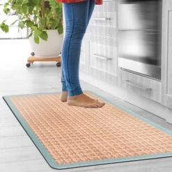 World Rug Gallery Natural Border Anti-Fatigue Standing Mat -Home Decoration Series GUEST eee0ecf9 93e3 45d5 ab25 50742ba23044