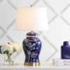 29.5" Ceramic Gracie Ginger Jar Table Lamp (Includes LED Light Bulb) Blue - JONATHAN Y