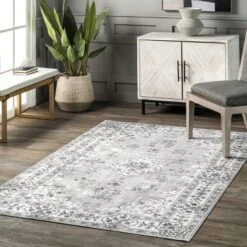 NuLOOM Ren Vintage Floral Machine Washable Area Rug
