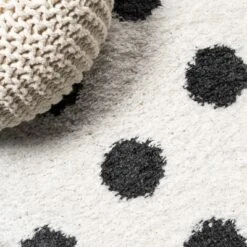 Pere Modern Charcoal Dot Shag Area Rug - JONATHAN Y -Home Decoration Series GUEST f1bf1fd7 366d 435d 9ddc 6989619fdf37