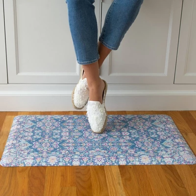 Kilim Anti-Fatigue Comfort Long Floor Mat Blue - Brewster 5 Kilim Anti-Fatigue Comfort Long Floor Mat Blue - Brewster - Image 3