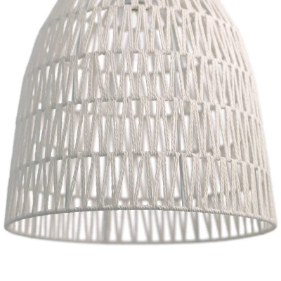 15" 1-Light Imara Pendant Hemp White - River Of Goods 11 15" 1-Light Imara Pendant Hemp White - River Of Goods - Image 9