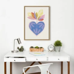 18" X 24" Sylvie Tropical Love Framed Canvas Wall Art By Kasey Free Natural - Kate And Laurel 13 18" X 24" Sylvie Tropical Love Framed Canvas Wall Art By Kasey Free Natural - Kate And Laurel -Home Decoration Series GUEST f66a29df 78f0 46a9 8984 79d06c082d80