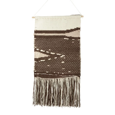 Saro Lifestyle Textured Woven Wall Hanging, 24"x48", Brown 3 Saro Lifestyle Textured Woven Wall Hanging, 24"x48", Brown