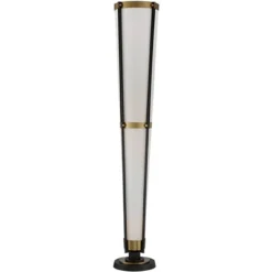 Possini Euro Design Mid Century Modern Torchiere Lamp 4-Light 68" Tall Antique Brass Off White Linen Cone Shade Living Room Office Uplight -Home Decoration Series GUEST f7a6f4d9 ceb4 4969 b1f0 ab2f375a091f