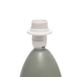 9.45" 2pk Petite Ceramic Oblong Bedside Table Desk Lamps With Matching Tapered Drum Shade Gray - Creekwood Home -Home Decoration Series GUEST fabc8453 d796 4e1f 92e4 0be4a6602f94