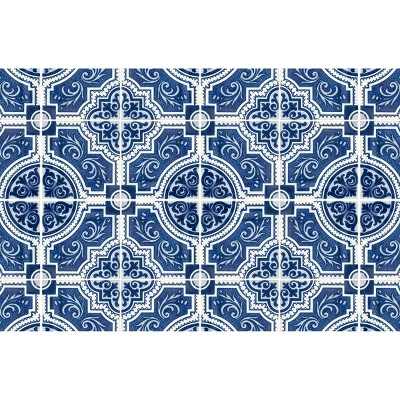 FlorArt French Quarter Low Profile Easy Clean Kitchen Mat Blue/White - Bungalow Flooring 11 FlorArt French Quarter Low Profile Easy Clean Kitchen Mat Blue/White - Bungalow Flooring - Image 9